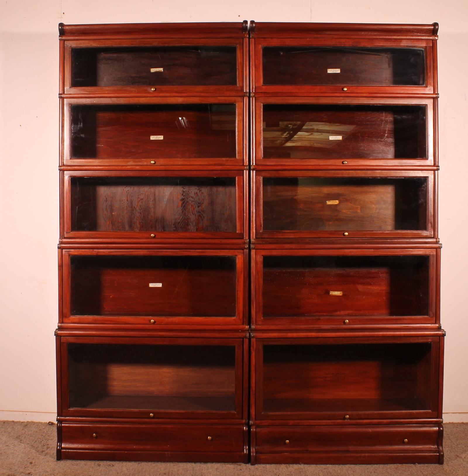 Pair of Globe Wernicke London "Waterfall" Bookcases in Mahogany (1 of 13) Pair of Globe Wernicke London "Waterfall" Bookcases in Mahogany (1 of 13)