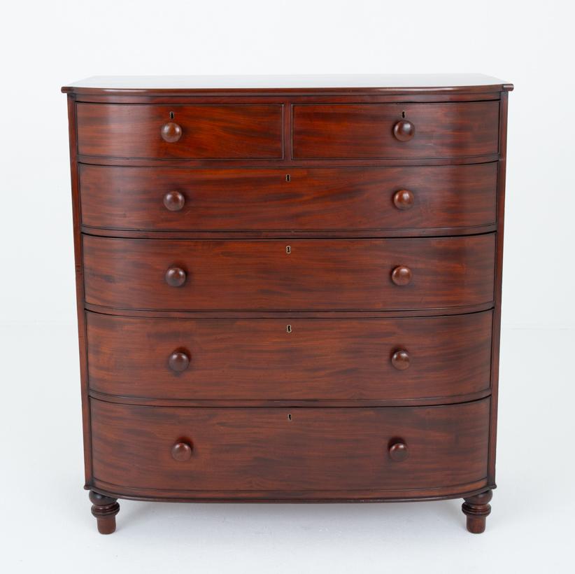 Large Regency "D" Front Chest of Drawers (1 of 6)