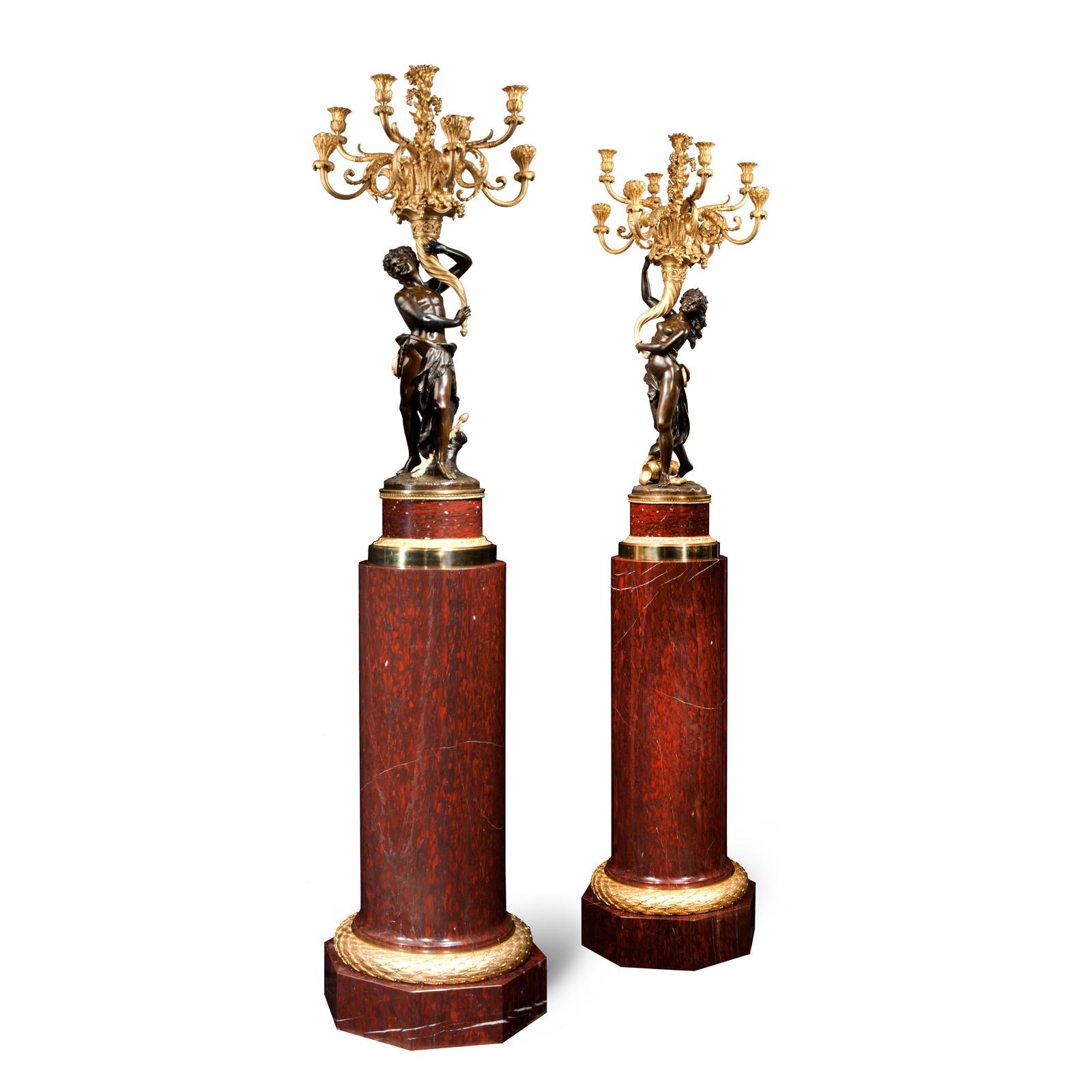 Magnificent Pair of Louis XVI Candelabra after Clodion (1 of 5)