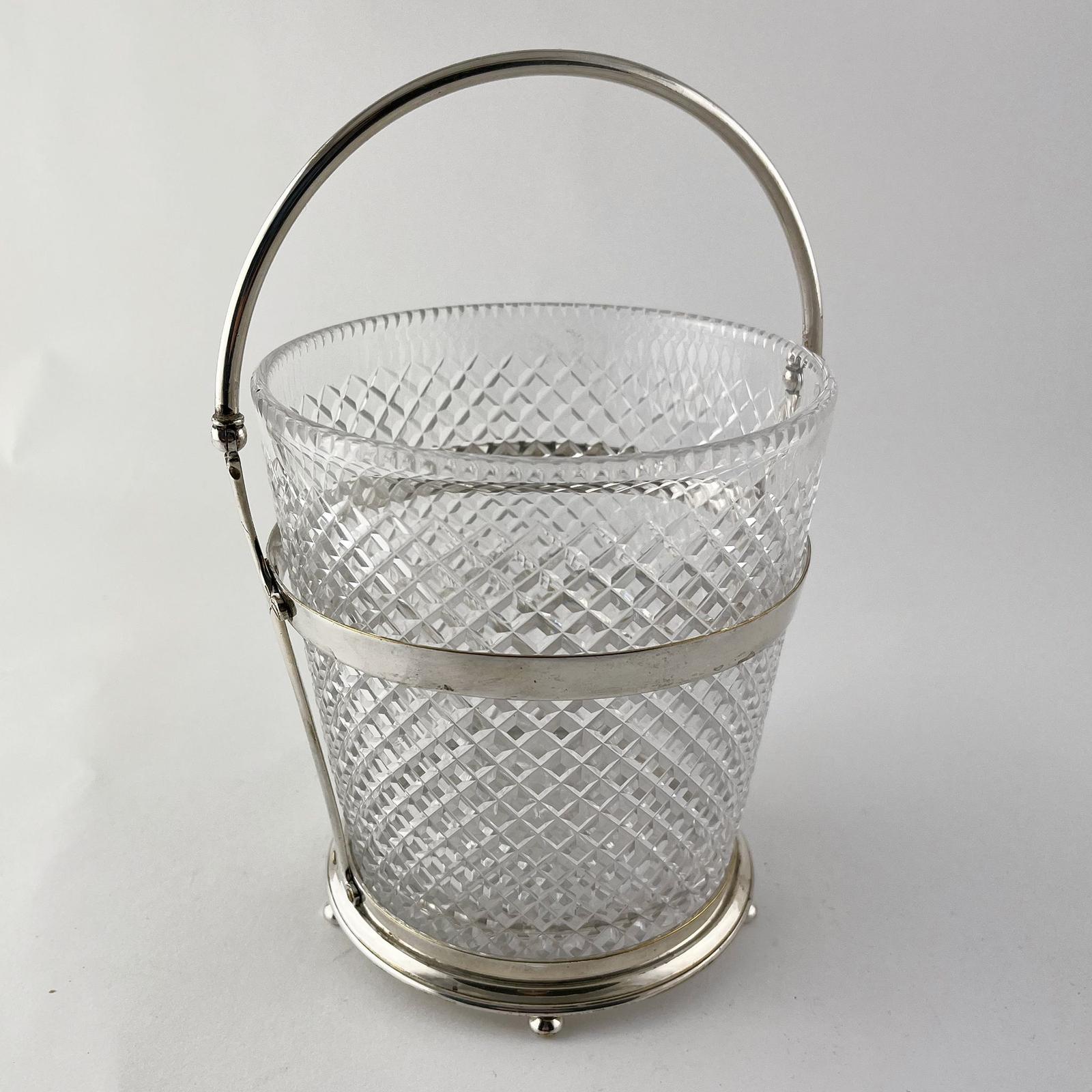 Late Victorian Cut Glass & Silver Plated Ice Pail (1 of 4)