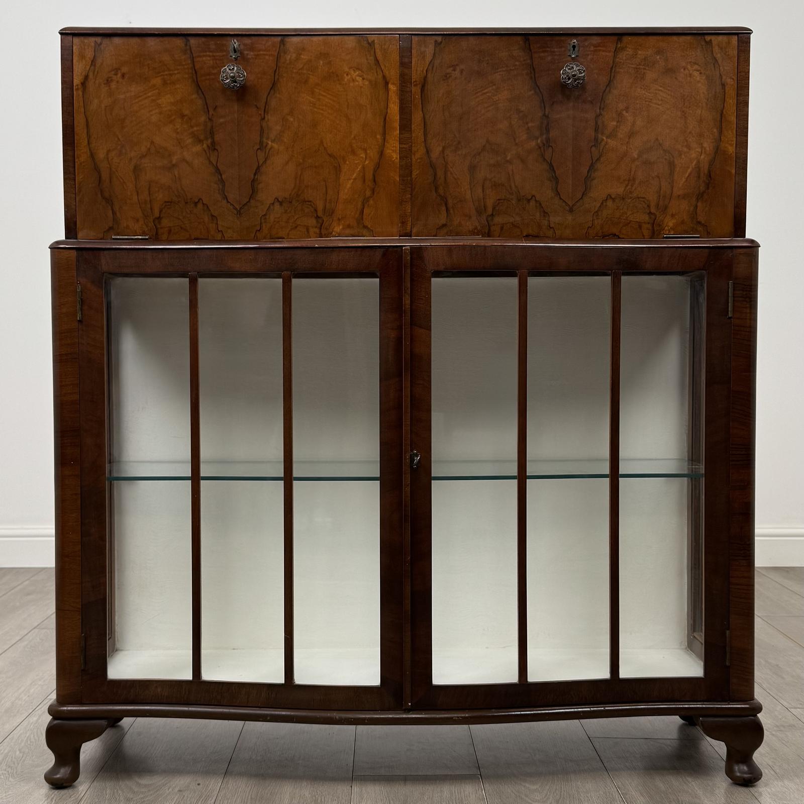 Antique 20th Century Fitted Cabinet in Figured Walnut (1 of 11) Antique 20th Century Fitted Cabinet in Figured Walnut (1 of 11)