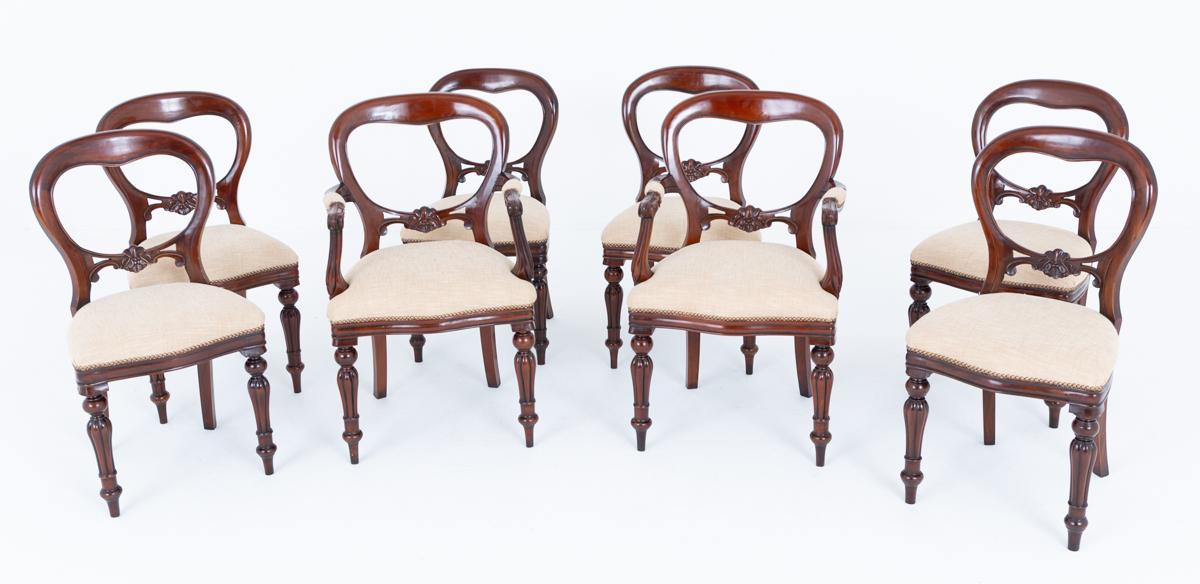 Set of 8 Victorian Style Mahogany Dining Chairs (1 of 10) Set of 8 Victorian Style Mahogany Dining Chairs (1 of 10)