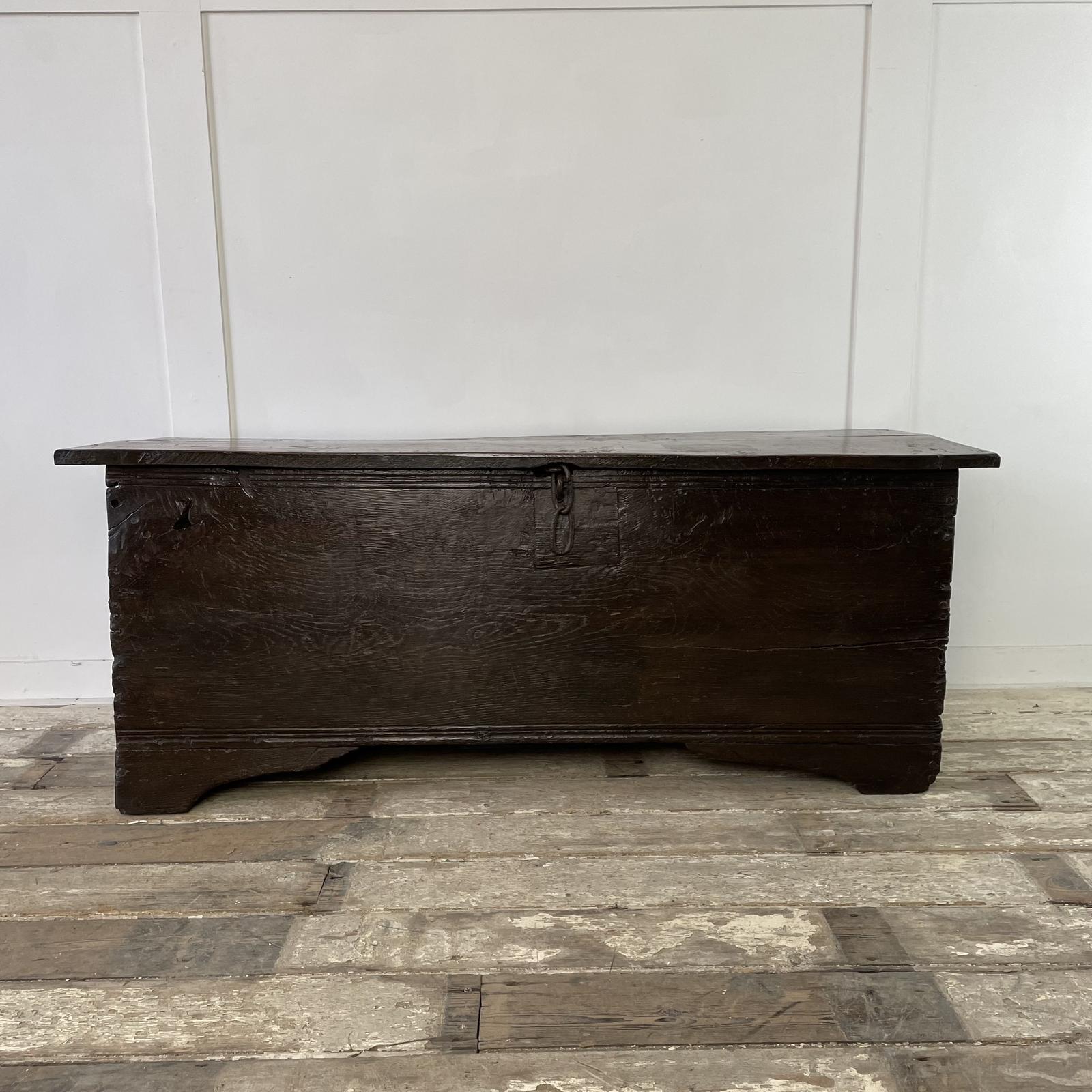 17th Century Welsh Oak Coffer (1 of 19)