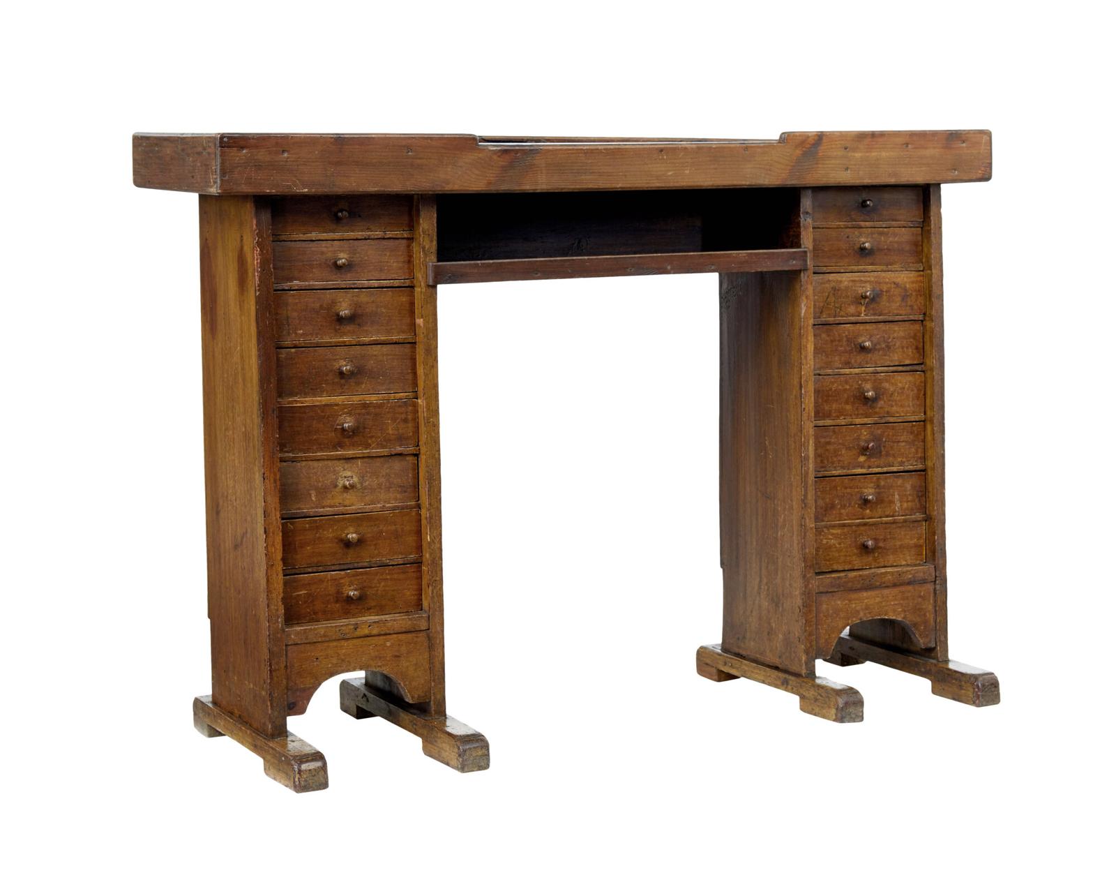Rustic 19th Century Scandinavian Pine Cobbler’s Bench (1 of 11)