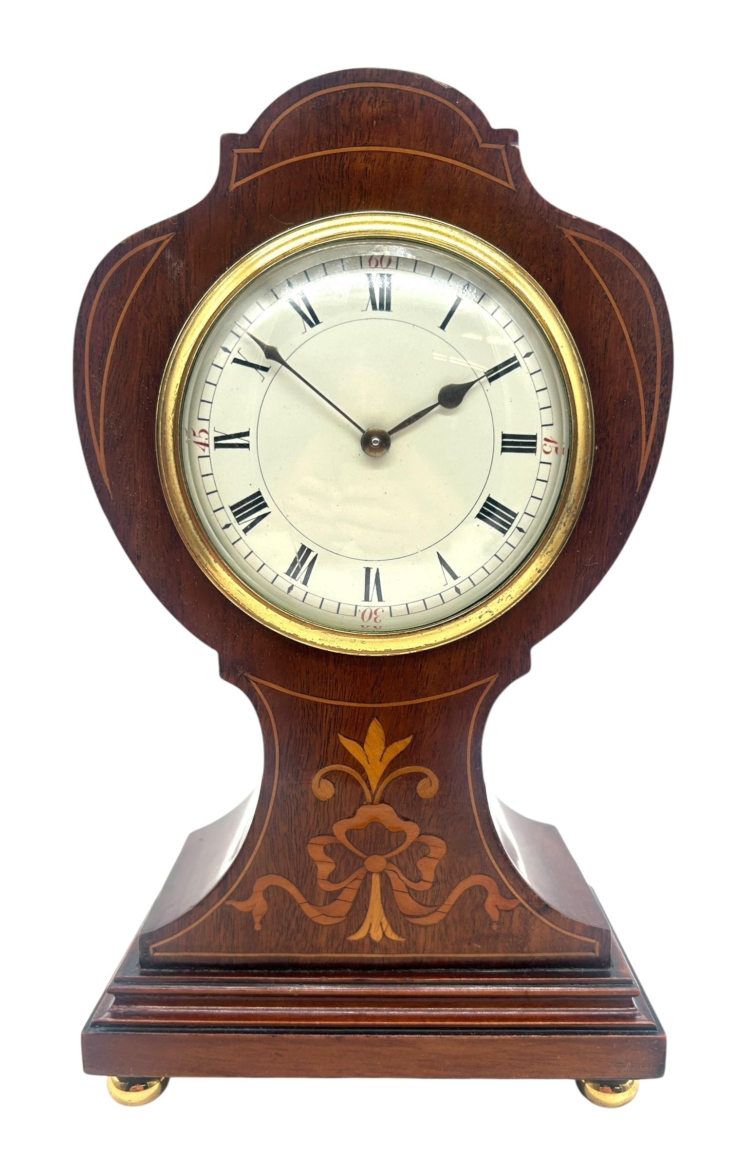 Quality Solid Mahogany 8 Day Mantel Clock - Satinwood Inlay c.1900 (1 of 12) Quality Solid Mahogany 8 Day Mantel Clock - Satinwood Inlay c.1900 (1 of 12)