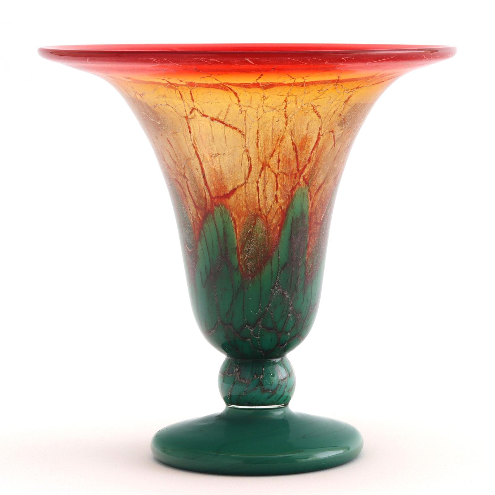 Karl Wiedmann for WMF Ikora Art Deco Footed Glass Vase c.1930 (1 of 8) Karl Wiedmann for WMF Ikora Art Deco Footed Glass Vase c.1930 (1 of 8)