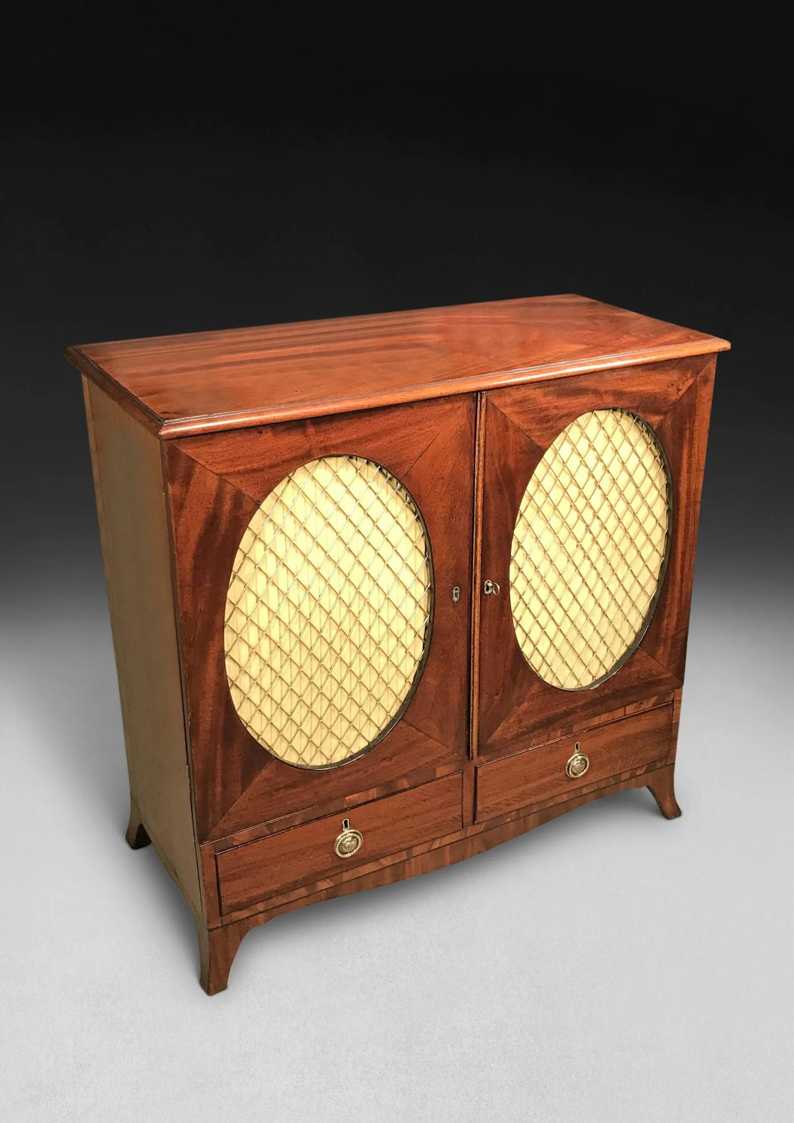 George III Period Mahogany Two Door Cabinet (1 of 3)