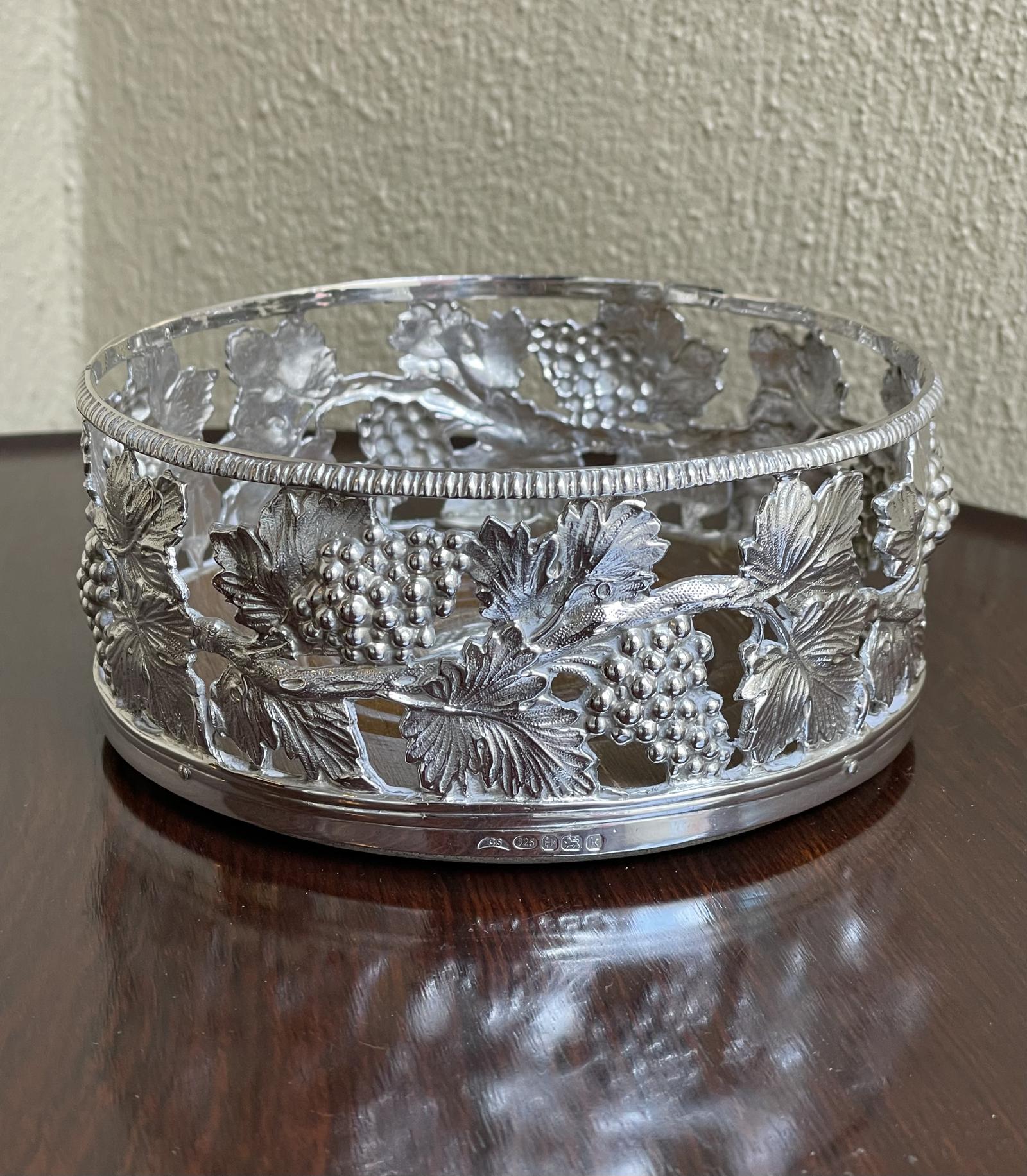 Elizabeth II Solid Silver Wine Coaster (1 of 6)