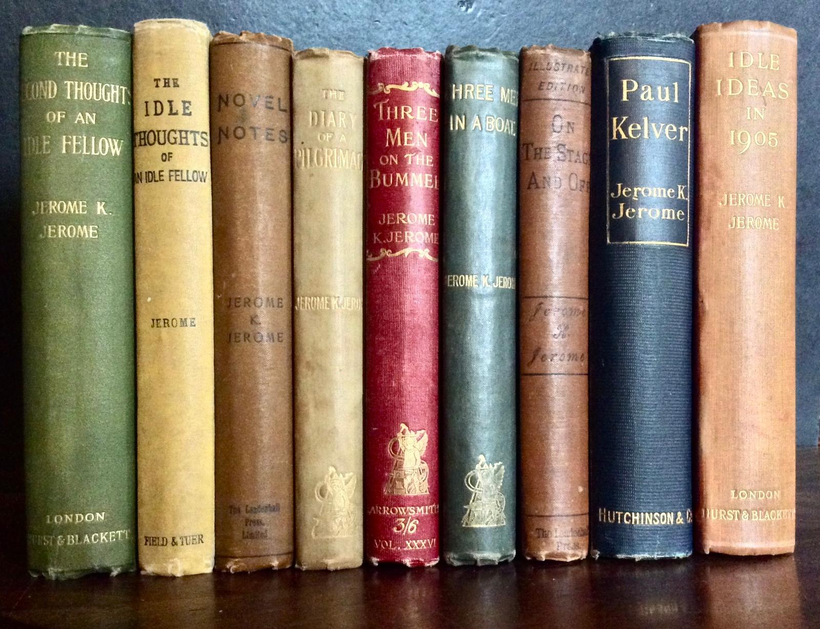 1890's Jerome K Jerome Collection 9 x Volumes Early Editions Three Men in a Boat (1 of 5)