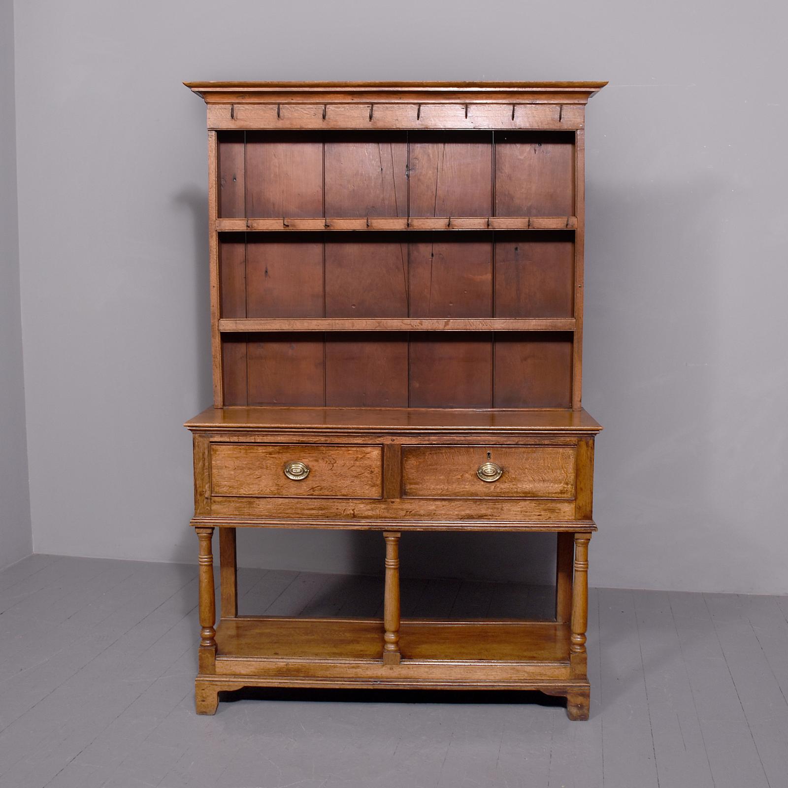 George III Two Part Oak Dresser (1 of 9)