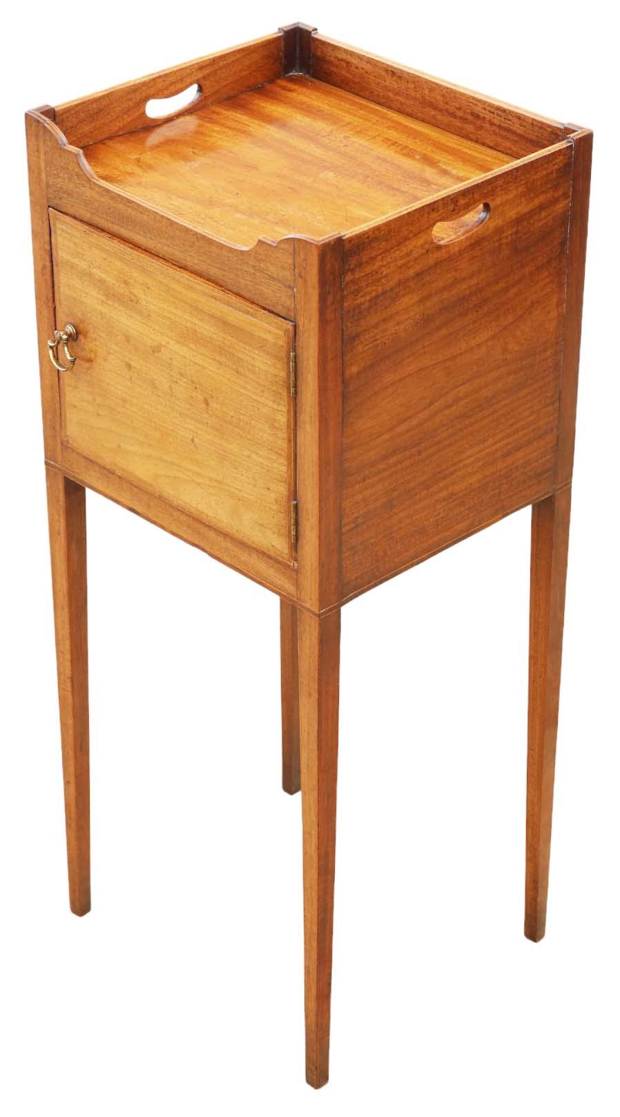 High-Quality Antique Georgian Mahogany Tray Top Nightstand Washstand - Elegant 19th Century Bedside Table (1 of 8) High-Quality Antique Georgian Mahogany Tray Top Nightstand Washstand - Elegant 19th Century Bedside Table (1 of 8)