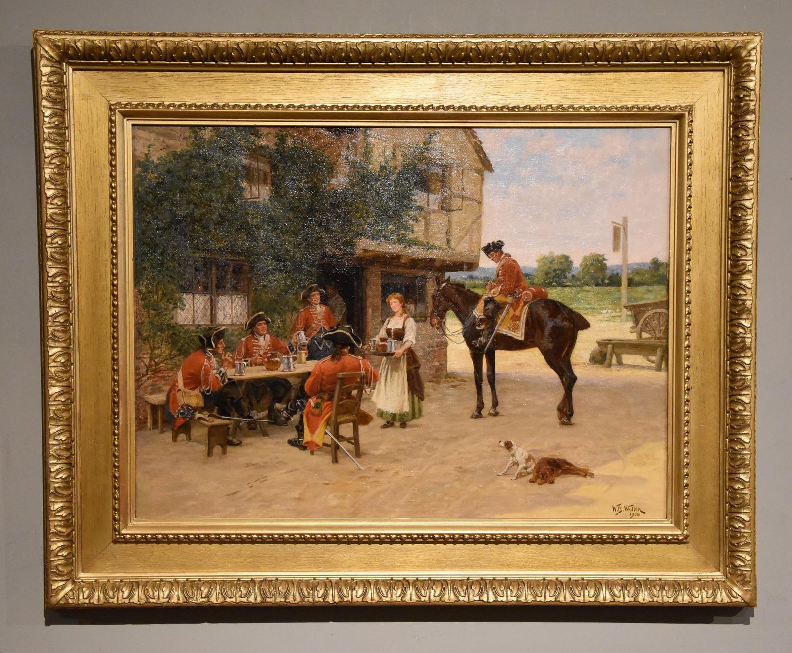 Oil Painting by William Barnes Wollen - Outside the Tavern (1 of 7) Oil Painting by William Barnes Wollen - Outside the Tavern (1 of 7)