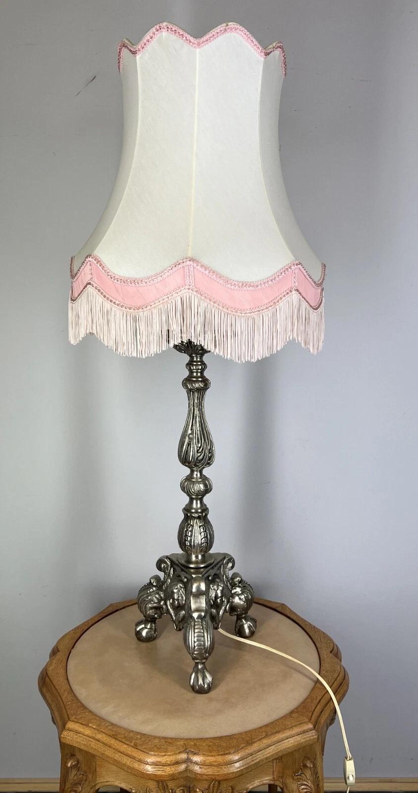 Lamp Vintage French Style Brass Ornate Table Lamp with Shade (1 of 11) Lamp Vintage French Style Brass Ornate Table Lamp with Shade (1 of 11)