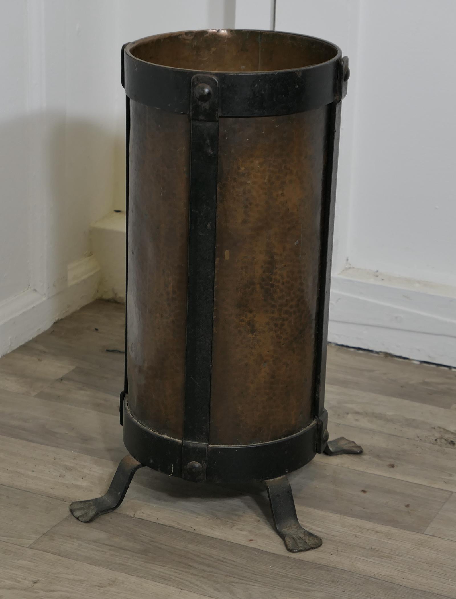 A Large Golden Copper Iron Bound Stick Stand (1 of 5)