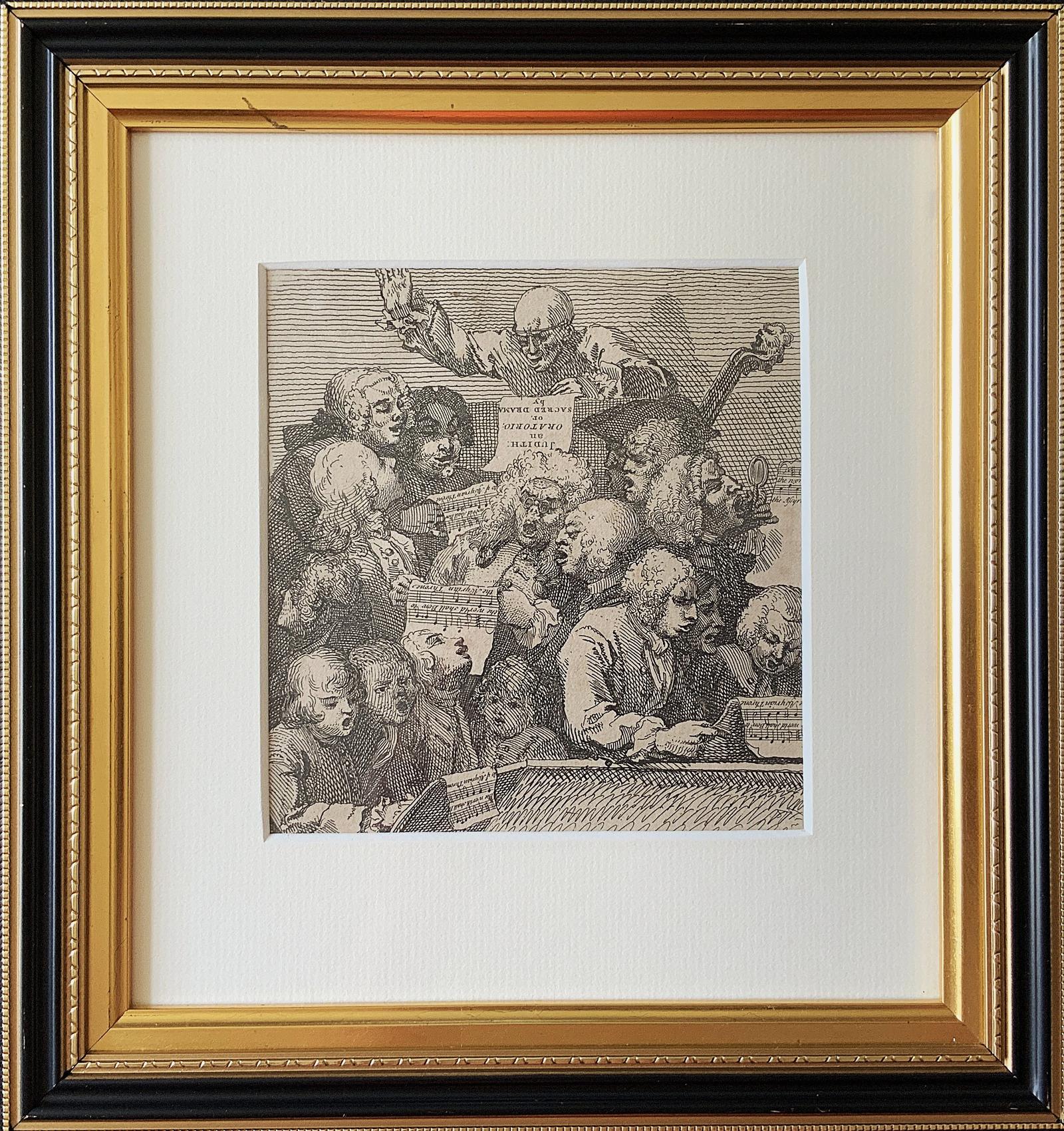 After William Hogarth (1697-1764), Antique Etching 'A Chorus of Singers' Framed (1 of 10) After William Hogarth (1697-1764), Antique Etching 'A Chorus of Singers' Framed (1 of 10)