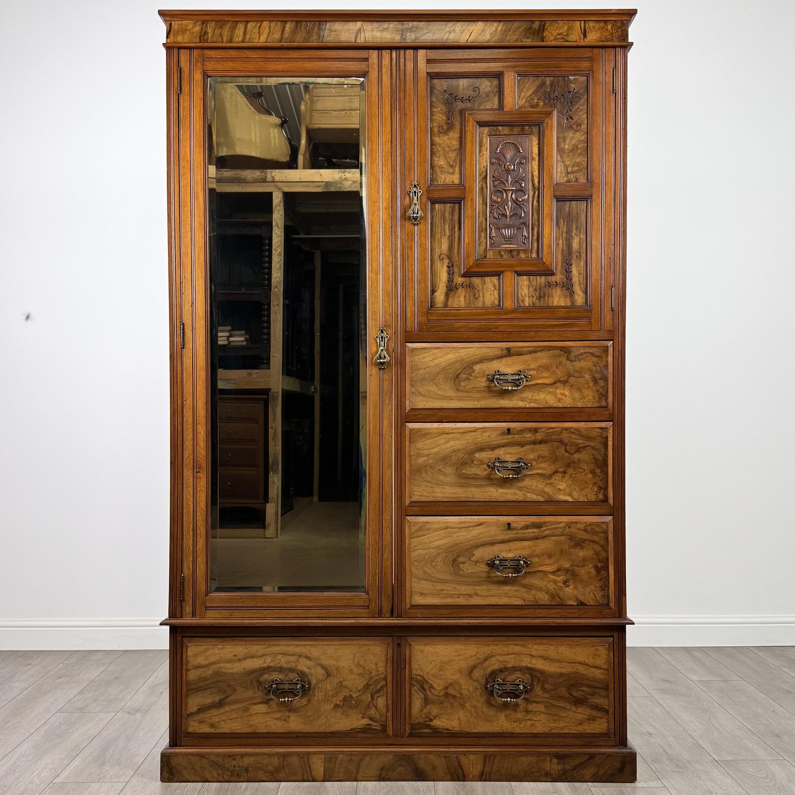 Antique 19th Century Fine Quality Burr Walnut Compactum Wardrobe (1 of 11) Antique 19th Century Fine Quality Burr Walnut Compactum Wardrobe (1 of 11)