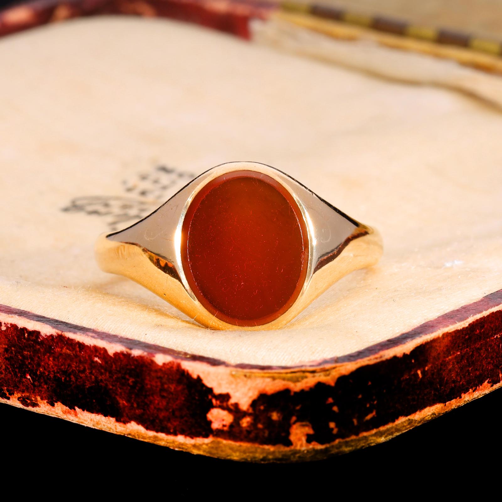 The Vintage 1952 Carnelian Chunky Signet Ring (1 of 6) The Vintage 1952 Carnelian Chunky Signet Ring (1 of 6)