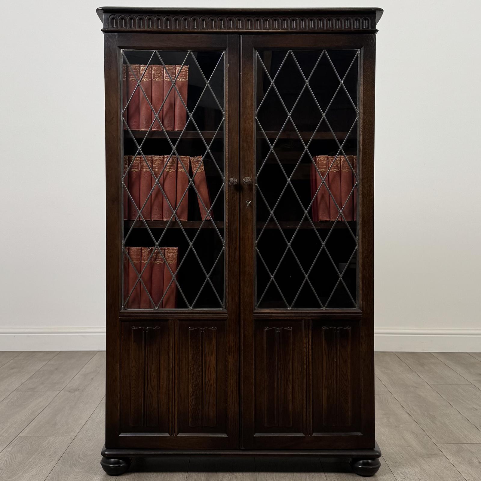 Antique 20th Century Display Cabinet in Oak (1 of 11)