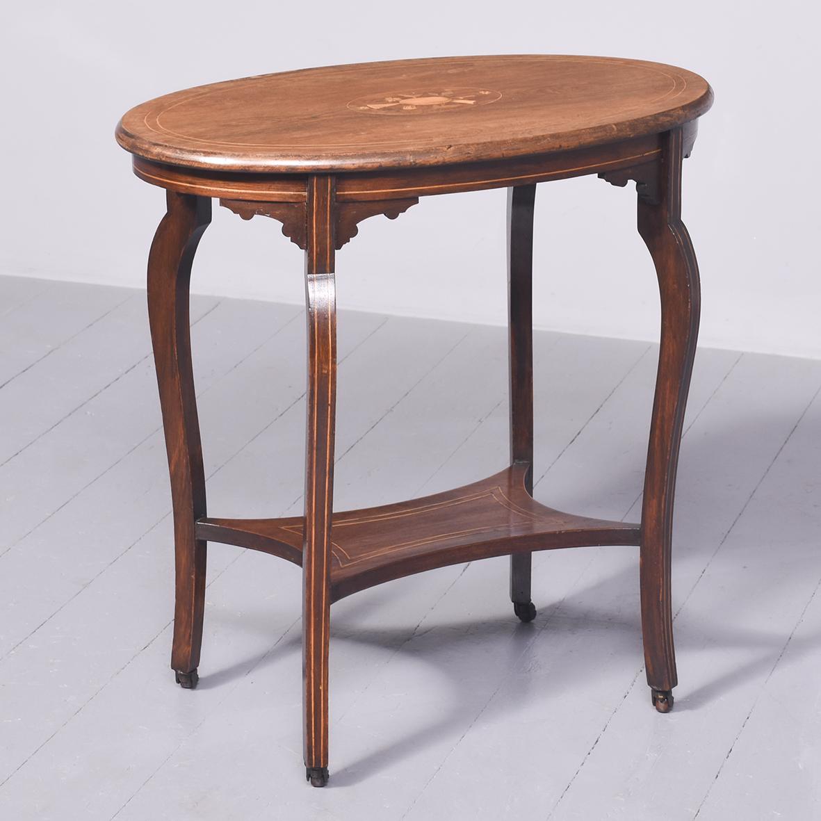 Sheraton Style 2 Tier Rosewood Table c.1900 (1 of 8)