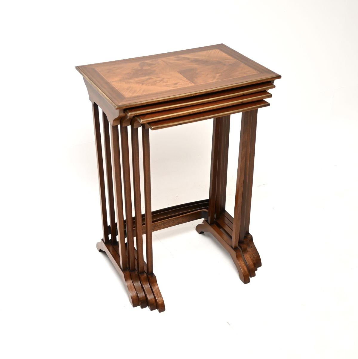 Antique Edwardian Walnut Nest of Four Tables (1 of 9) Antique Edwardian Walnut Nest of Four Tables (1 of 9)