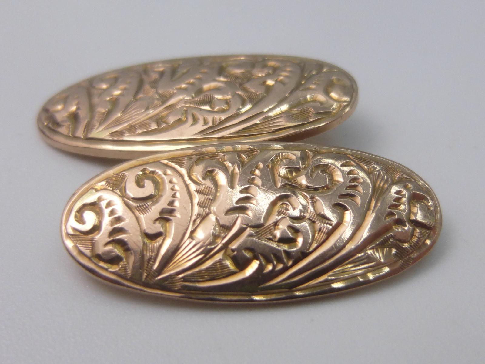 Edwardian Rose Gold Cufflinks (1 of 6)