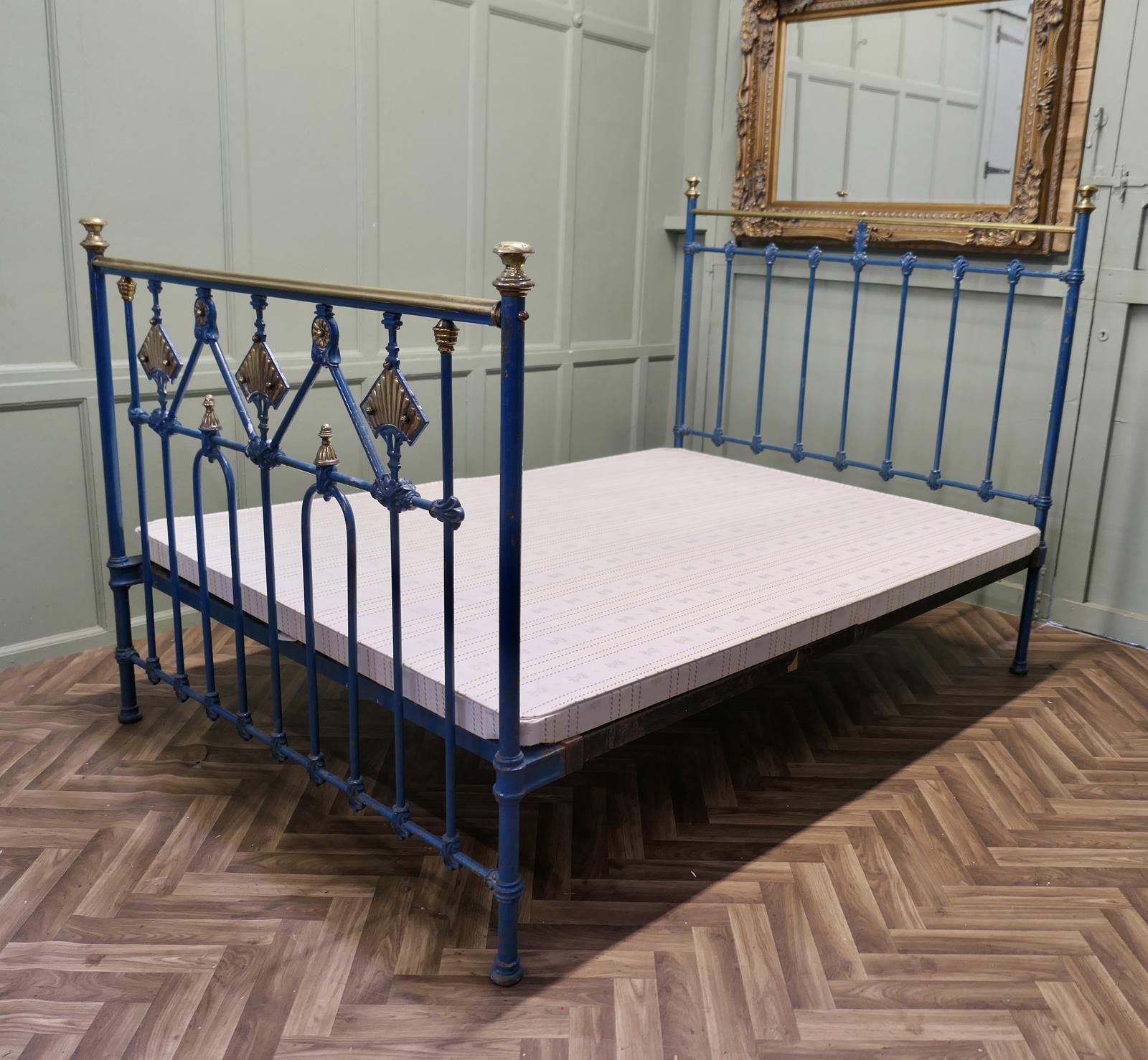 Art Deco Brass and Iron Double Bed (1 of 6)