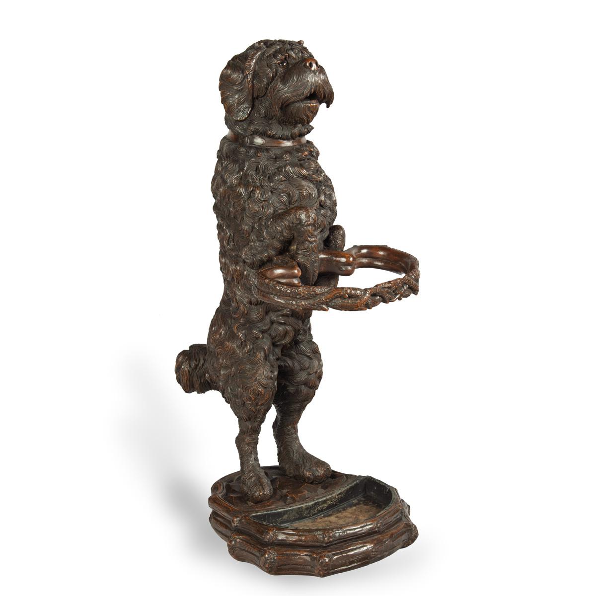 Black Forest Lindenwood Mountain Dog Stick Stand (1 of 8) Black Forest Lindenwood Mountain Dog Stick Stand (1 of 8)