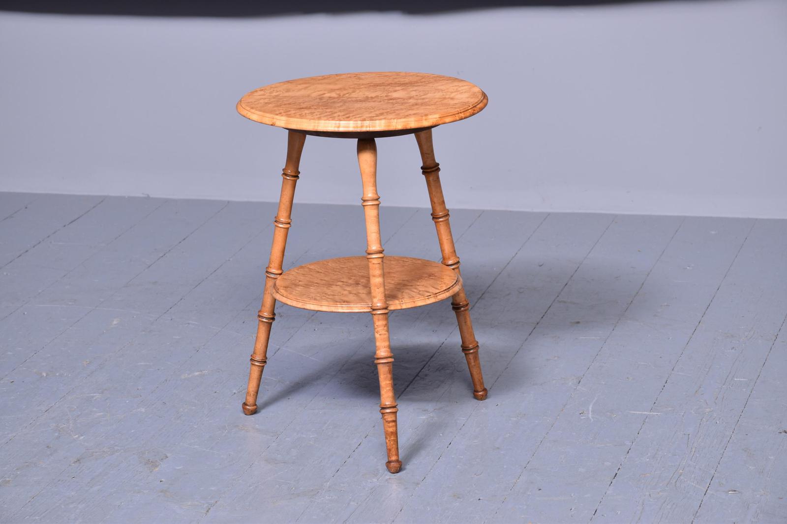 Victorian Two-tier Bird’s Eye Maple Gypsy Table (1 of 5) Victorian Two-tier Bird’s Eye Maple Gypsy Table (1 of 5)