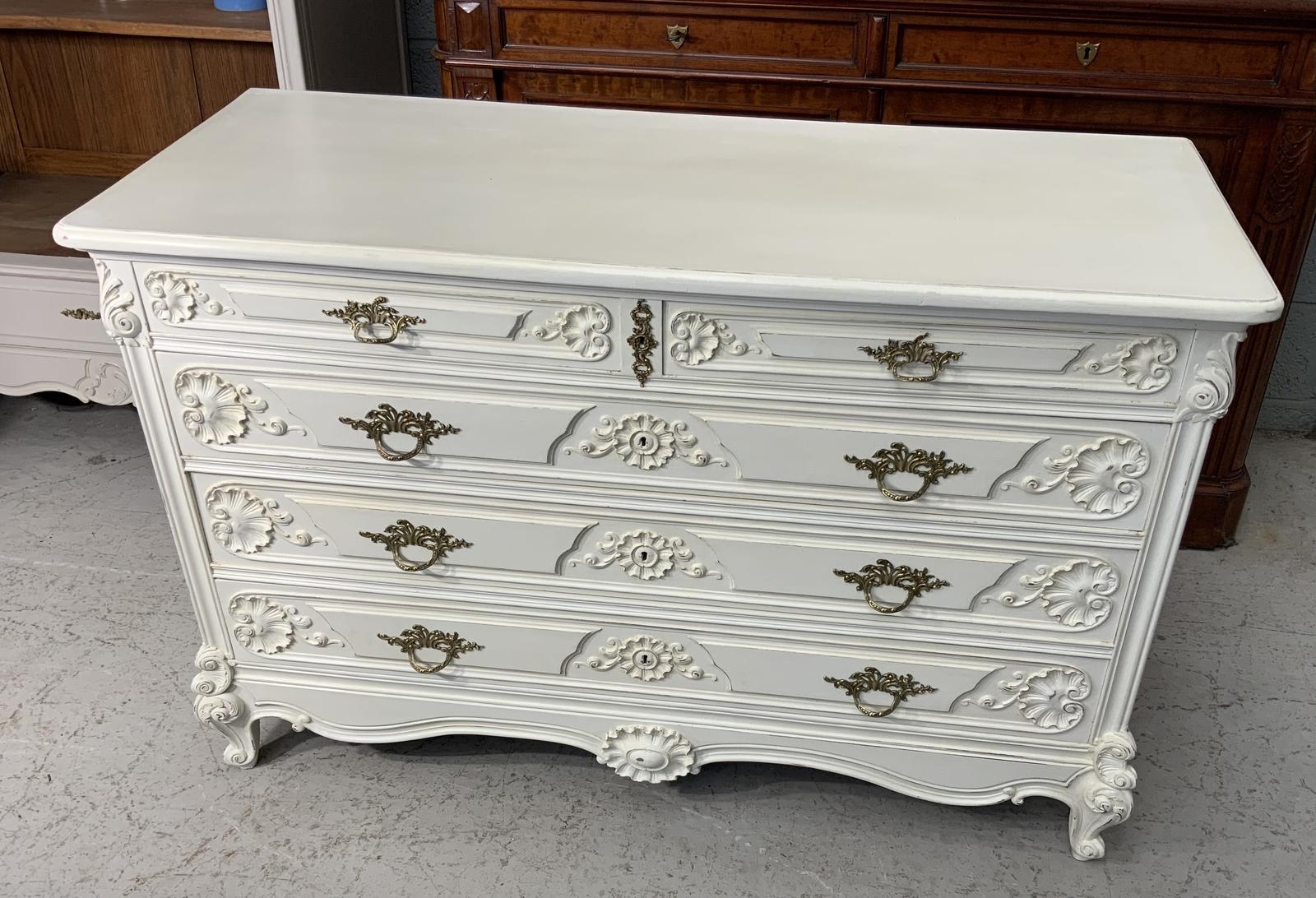 Stunning Carved Painted French Commode (1 of 7) Stunning Carved Painted French Commode (1 of 7)