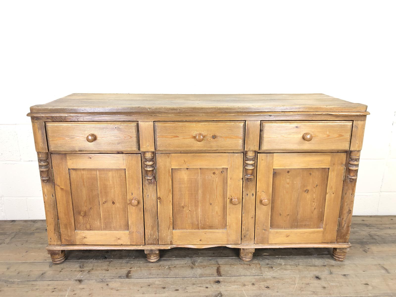 Rustic Antique Pine Dresser Base Sideboard (1 of 11) Rustic Antique Pine Dresser Base Sideboard (1 of 11)