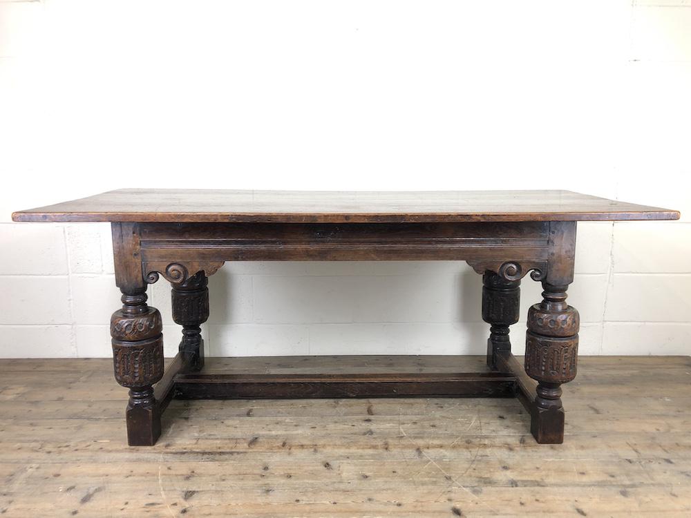Antique Carved Oak Refectory Dining Table (1 of 15) Antique Carved Oak Refectory Dining Table (1 of 15)