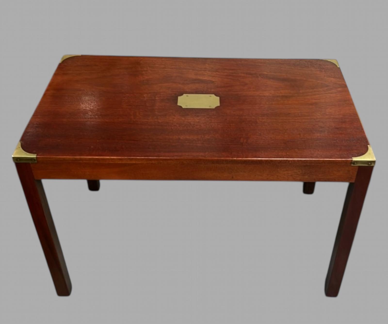 Mahogany Campaign Coffee Table c.1930 (1 of 5) Mahogany Campaign Coffee Table c.1930 (1 of 5)