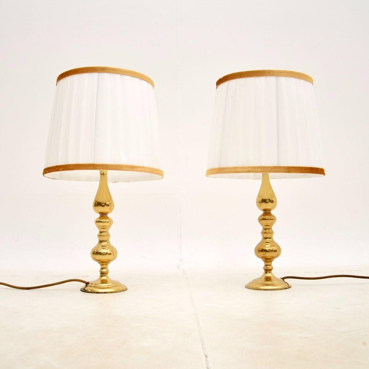 Pair of Vintage Brass Table Lamps (1 of 6)