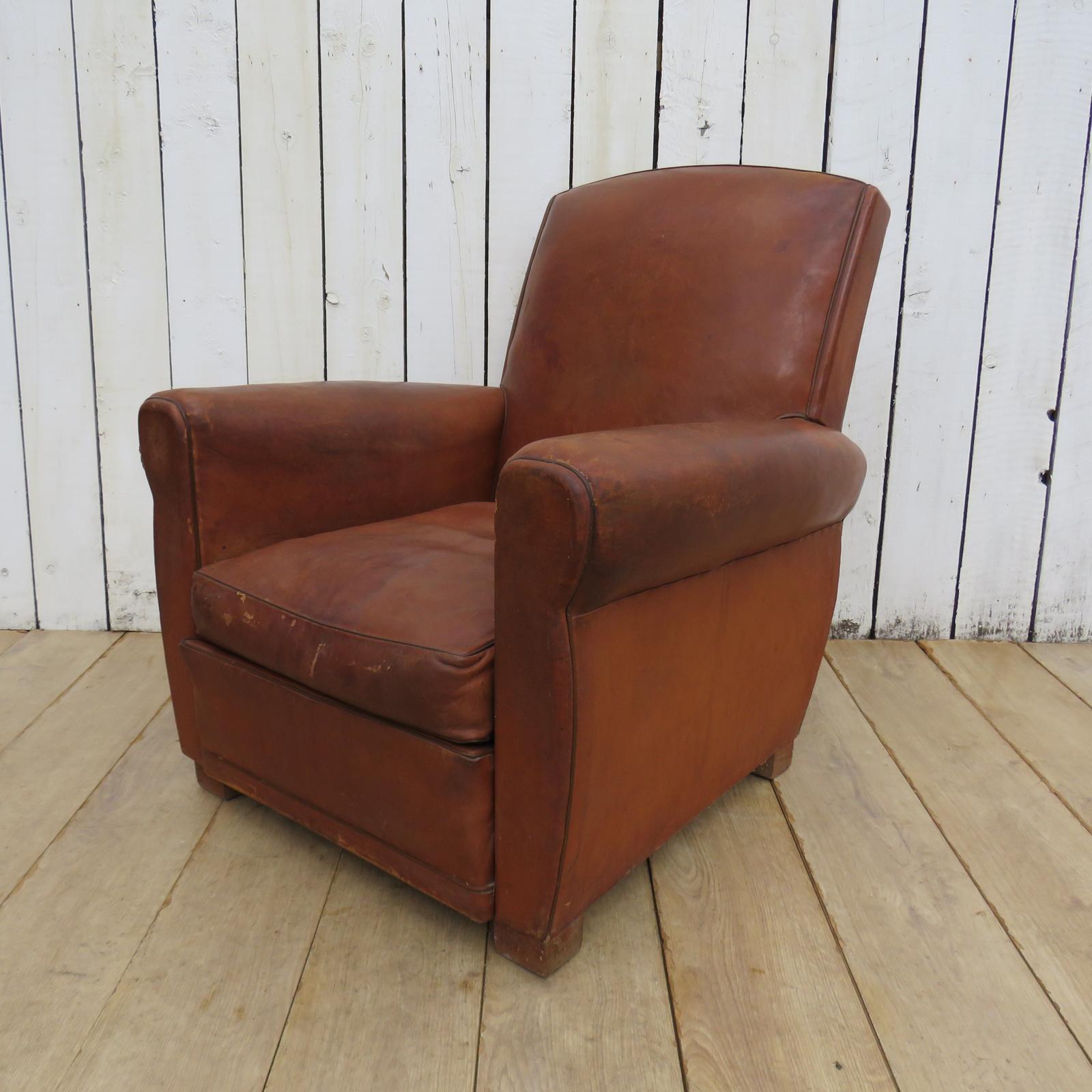 French Leather Club Chair (1 of 11)