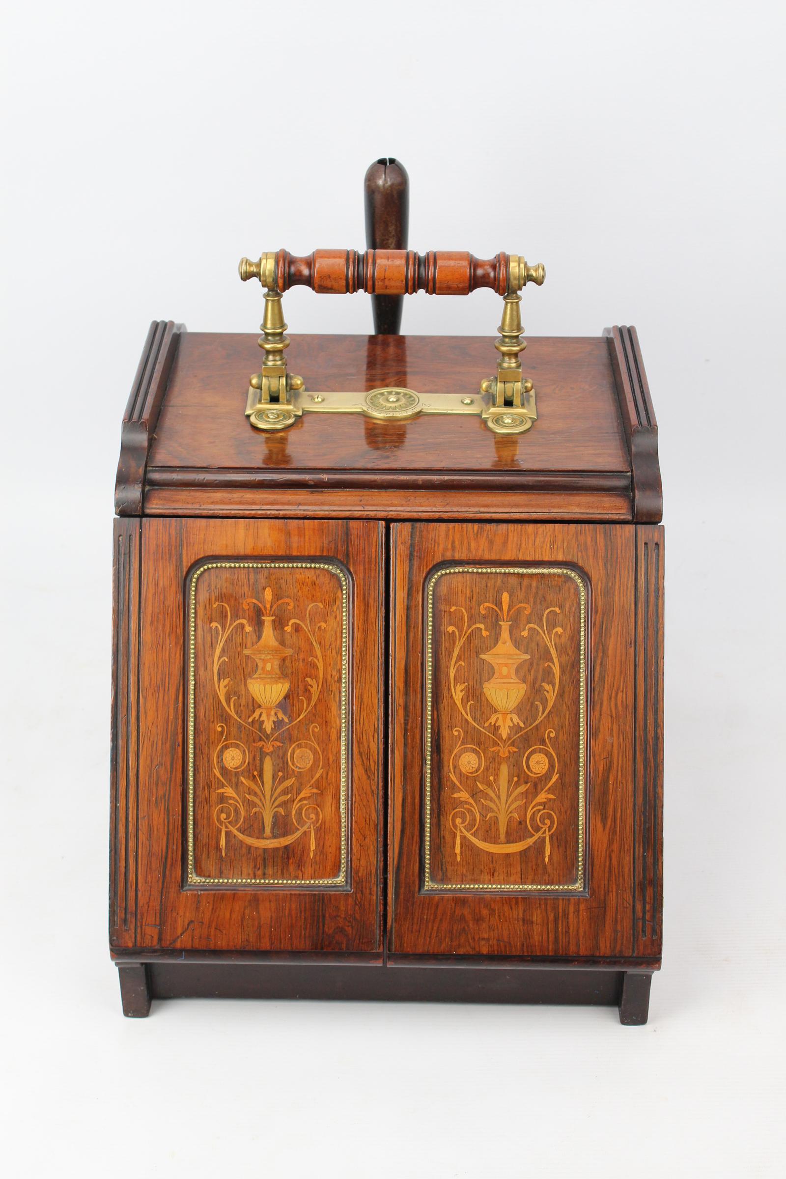Victorian Inlaid Rosewood Metamorphic Coal Scuttle (1 of 13) Victorian Inlaid Rosewood Metamorphic Coal Scuttle (1 of 13)
