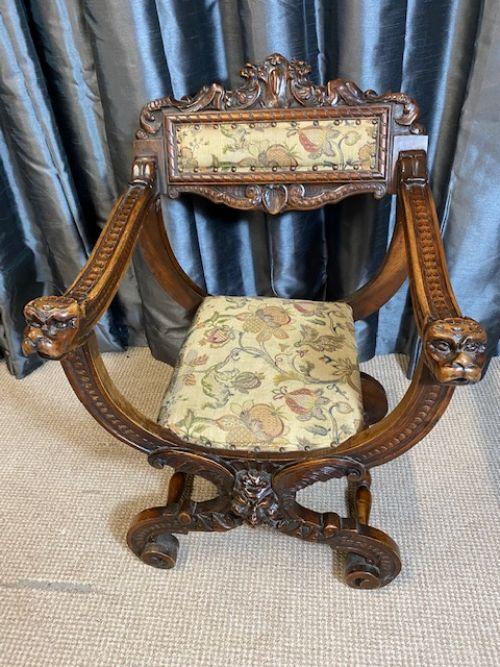 Walnut Carved Chair (1 of 8)