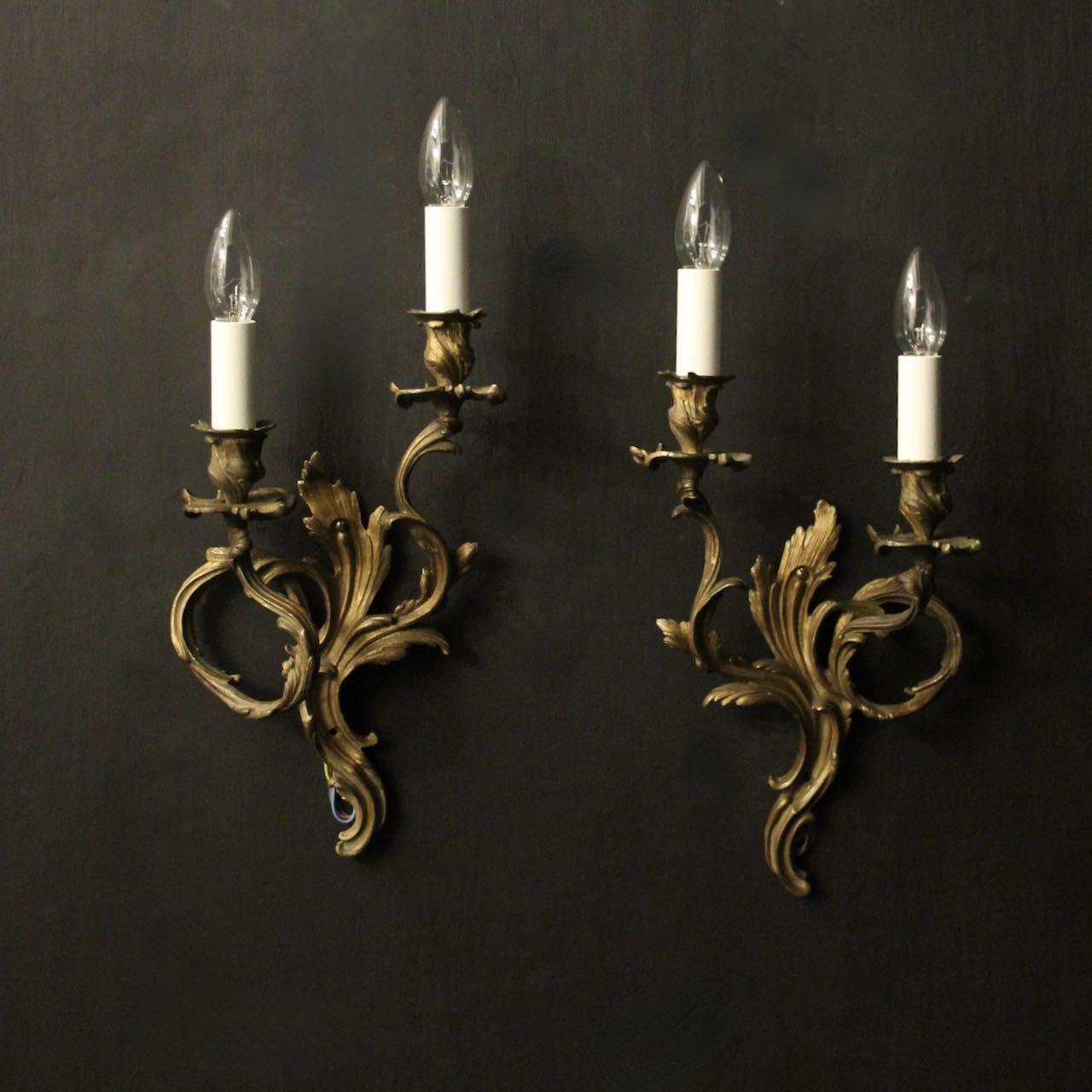 French Gilded Bronze Antique Wall Sconces (1 of 10) French Gilded Bronze Antique Wall Sconces (1 of 10)