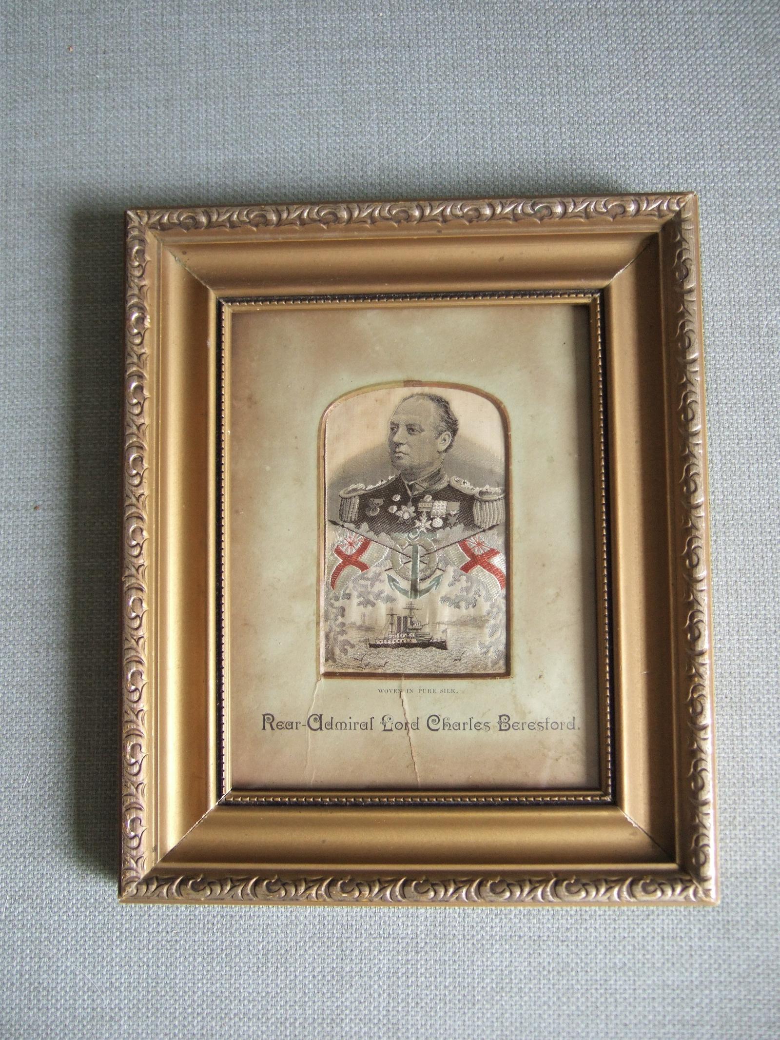 Stevengraph Portrait of Rear-Admiral Lord Charles Beresford c.1898 (1 of 2)