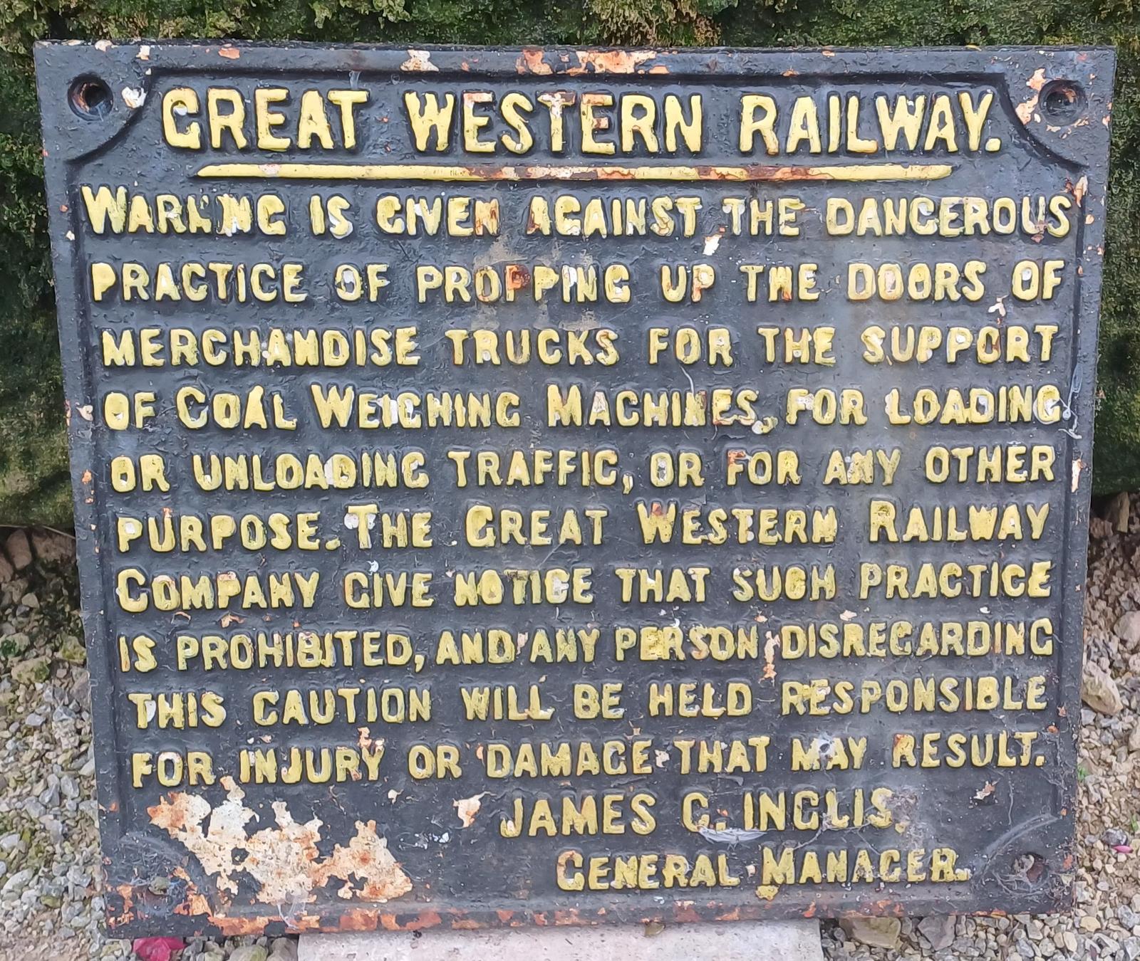 Great Western Cast Iron Sign (1 of 1)