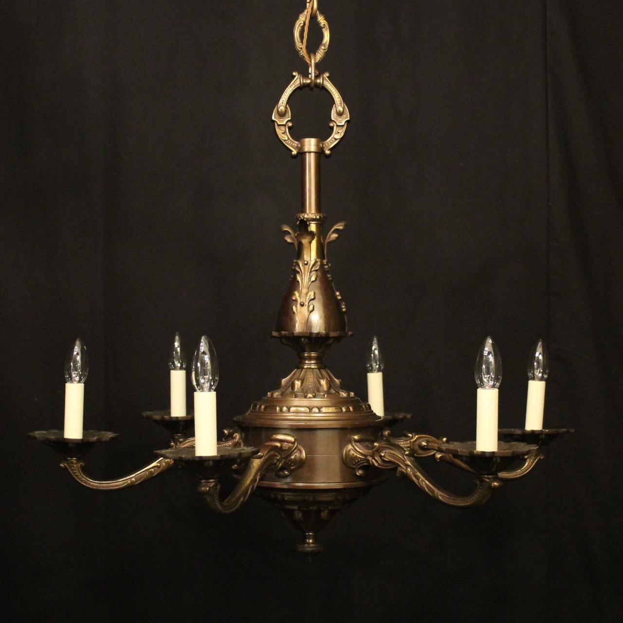 French Gilded Bronze 6 Light Antique Chandelier (1 of 10) French Gilded Bronze 6 Light Antique Chandelier (1 of 10)