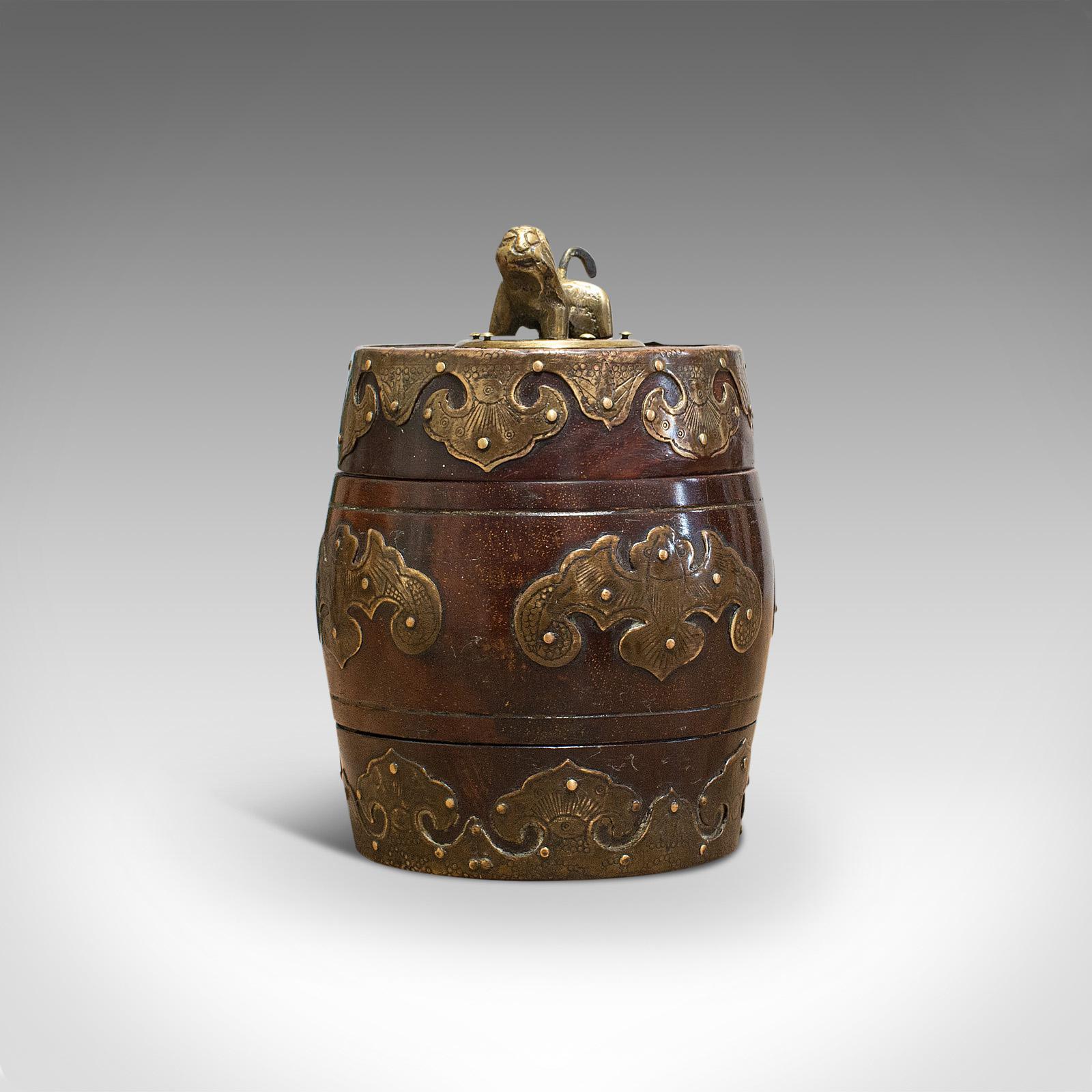 Small Antique Spice Jar, Chinese, Mahogany, Brass, Decorative Pot, Victorian (1 of 10) Small Antique Spice Jar, Chinese, Mahogany, Brass, Decorative Pot, Victorian (1 of 10)