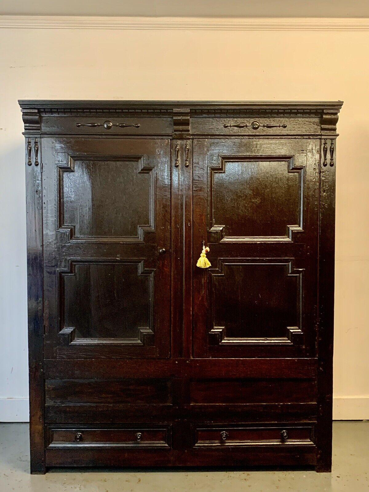 Rare & Beautiful 340 Year Old Antique Oak French Livery Cupboard c.1680