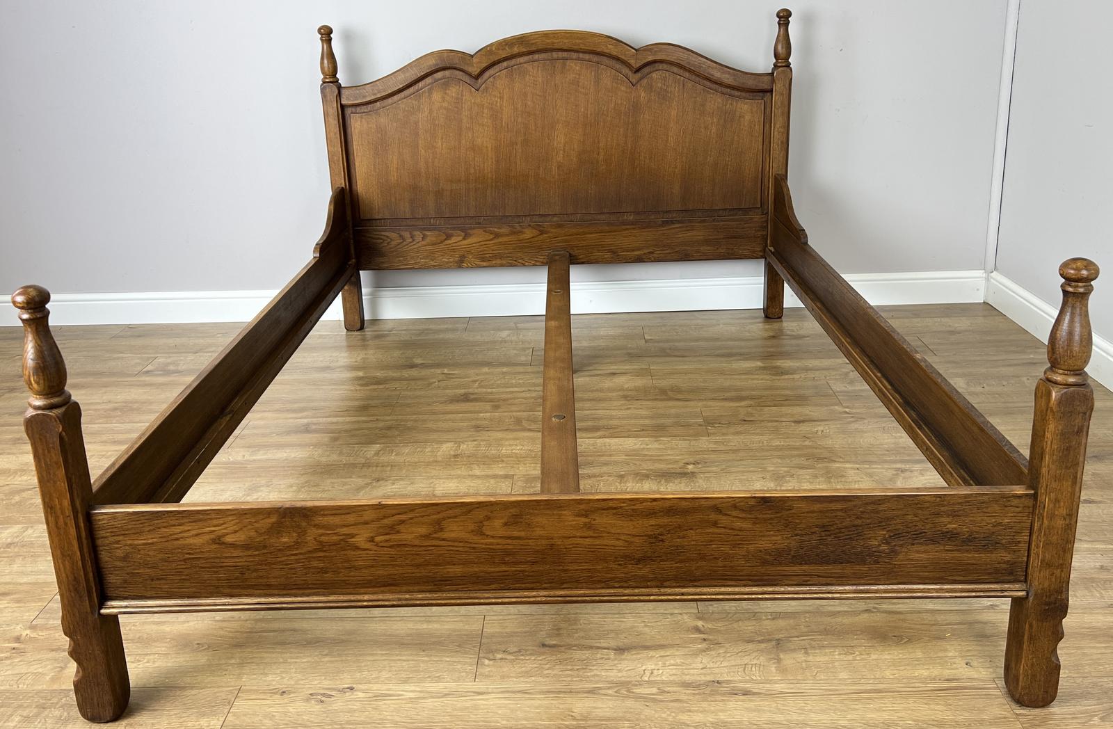 Bed Vintage French King Size Bed Oak Frame Headboard (1 of 10) Bed Vintage French King Size Bed Oak Frame Headboard (1 of 10)