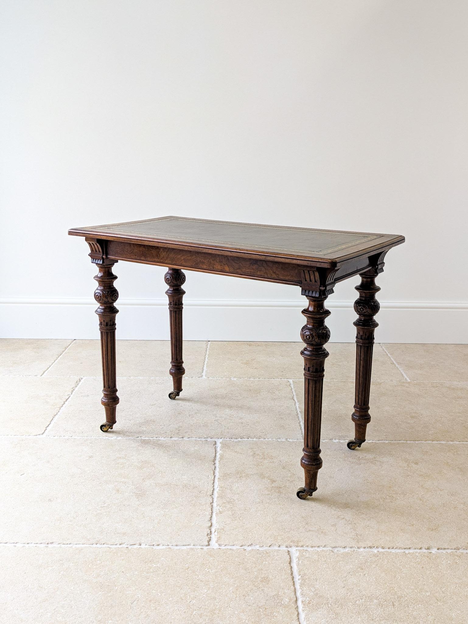 Antique Victorian Converted Burr Walnut Writing Table c.1870 (1 of 20) Antique Victorian Converted Burr Walnut Writing Table c.1870 (1 of 20)