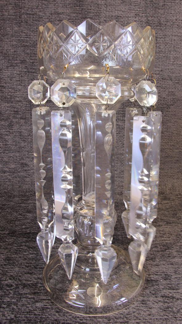 Antique Victorian Cut Glass Lustre (1 of 9)