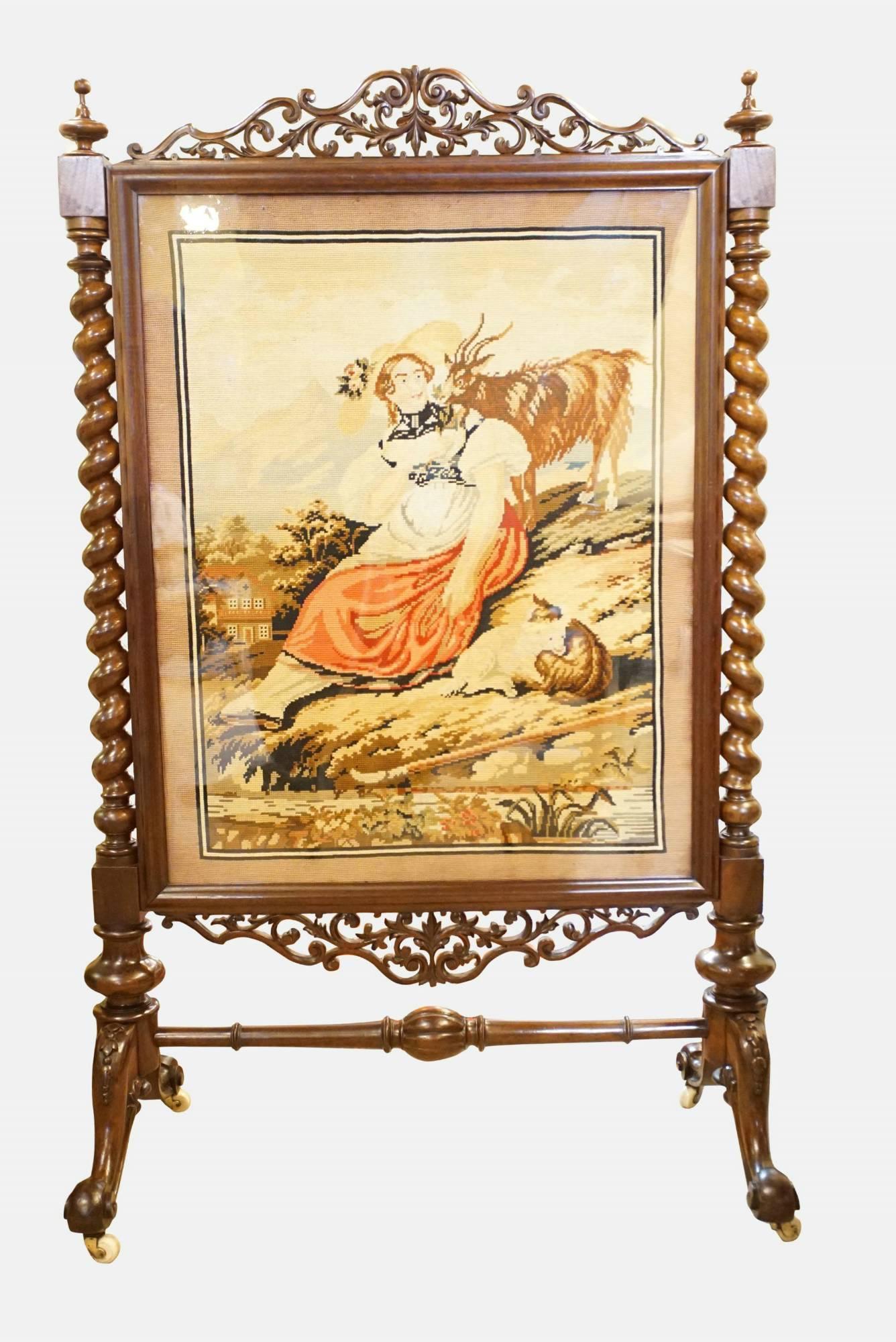 Large Rosewood Fire Screen (1 of 1)