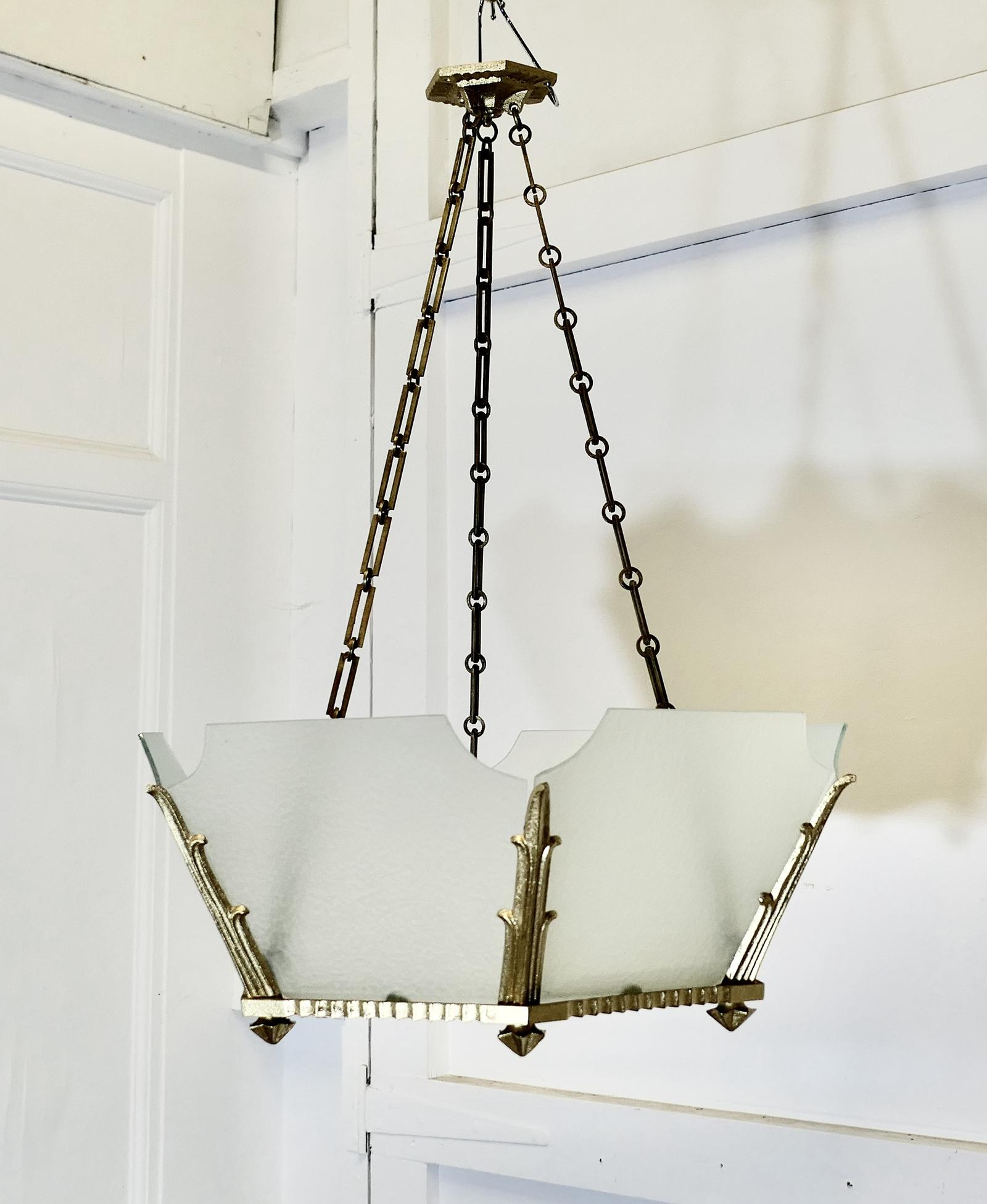 Set of 6 Odeon Style Opalescent Hanging Light Shades (1 of 10)