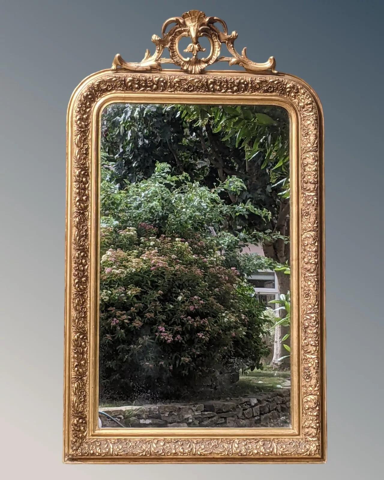 Good French Arched Gilt Mirror Louis Philipe (1 of 9)