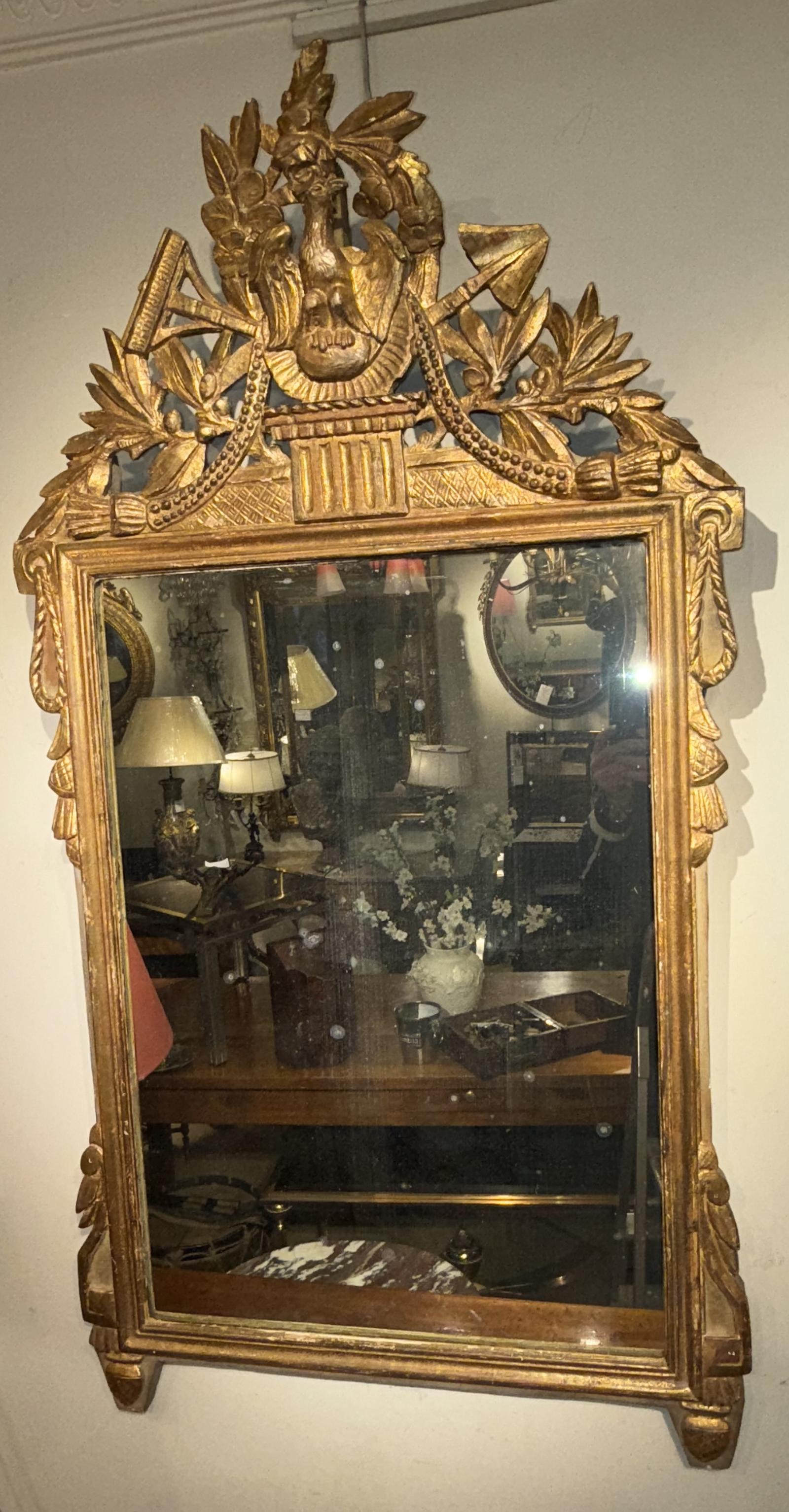 18th Century Carved Giltwood Mirror (1 of 5)