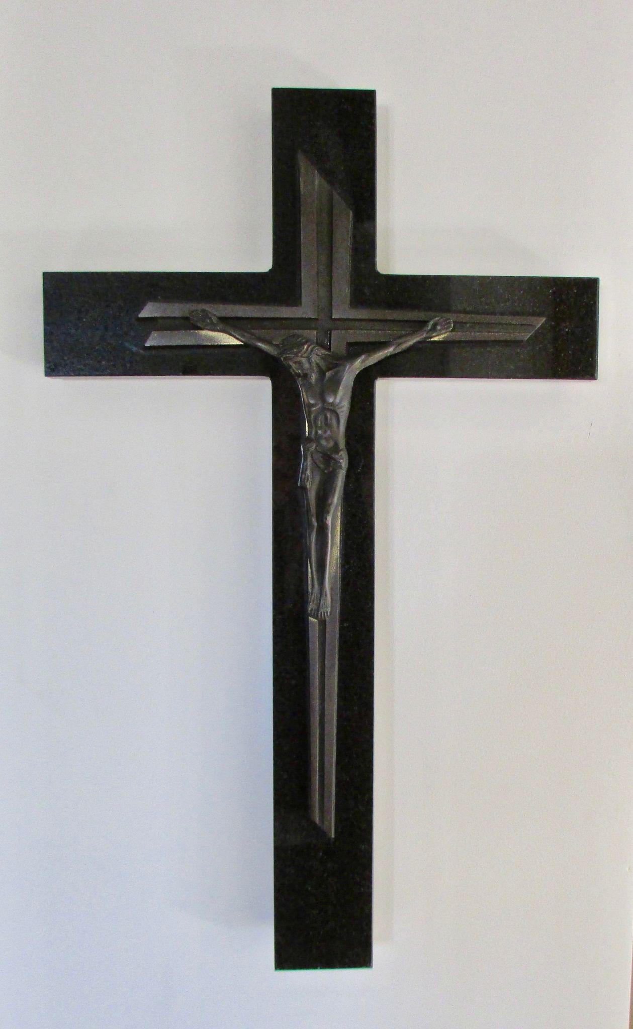 Large Granite & Metal Crucifix Art Deco Style & Design (1 of 4) Large Granite & Metal Crucifix Art Deco Style & Design (1 of 4)
